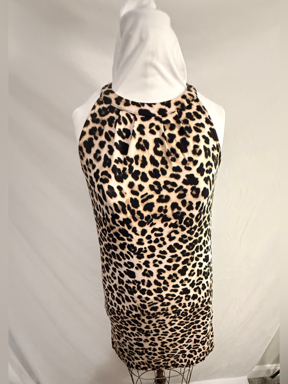 NWOT New York & Company Leopard Print Sleeveless Shift Dress S